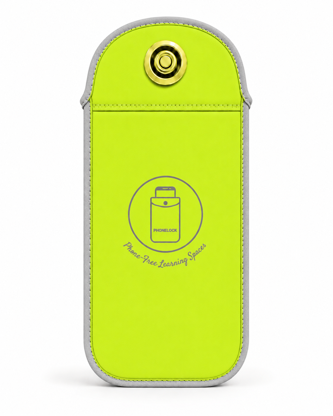 Neon-green PhoneLock pouch
