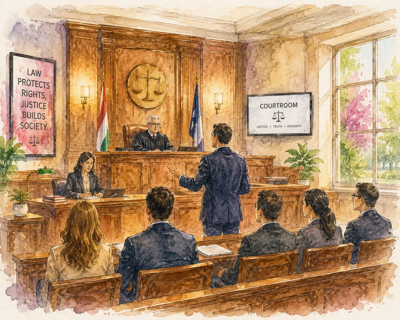 Securing a courthouse with tamper-evident phone pouches